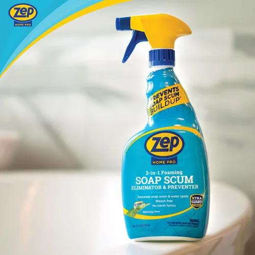 Vista 4 de Zep Home Pro 2 en 1 - Eliminador y preventor de espuma de jabón, aroma de rocío matutino, R54006-32 onzas líquidas, fórmula sin blanqueador