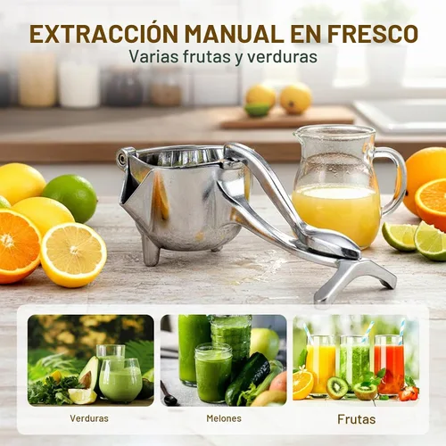 Vista 4 de Exprimidor de jugo de mano de aluminio, exprimidor manual de aluminio, 2026 nuevo exprimidor manual resistente para limón, naranja, lima, extractor