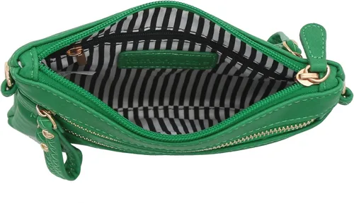 Vista 76 de Bolso de hombro cruzado con múltiples bolsillos y cremallera y correa de muñeca pequeña