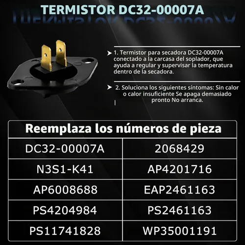 Vista 4 de [Actualizado] DC47-00019A Elemento calefactor para secador SAMSUNG