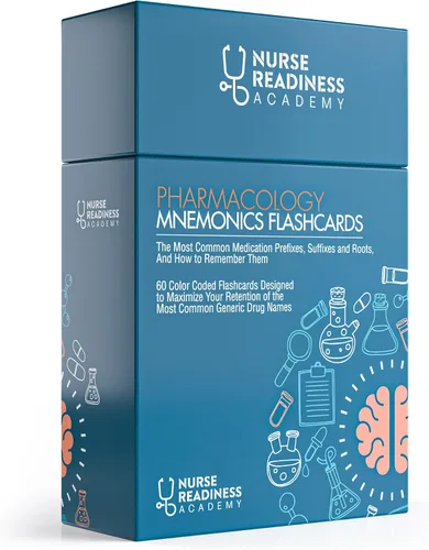 Vista 2 de Tarjetas de ayuda memoria de farmacología: 60 tarjetas codificadas por color para aprender los nombres genéricos de medicamentos más comunes