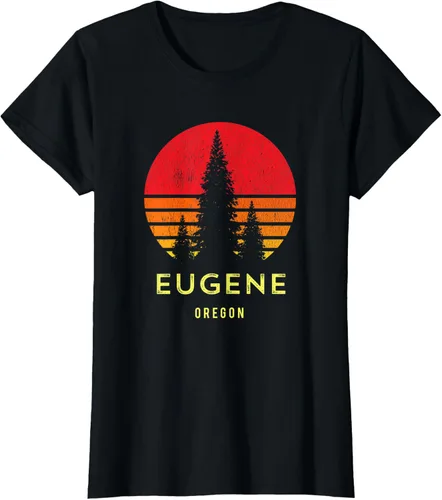 Vista 39 de Camiseta Eugene Oregon, Negro, S