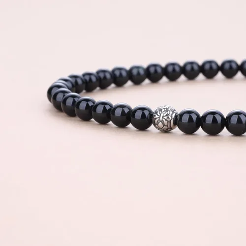 Vista 5 de GAVU Collar de cuentas de gemas semipreciosas de 8mm para hombres, collares de cristal curativos para hombres