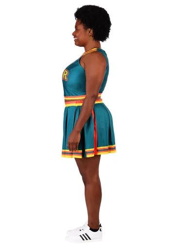 Vista 3 de Disfraz de Animadora Verde para Mujer Talla Plus Multicolor