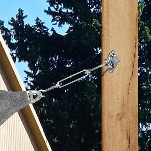 Vista 6 de ECOOPTS Kit de accesorios para toldo con tensores de 6 pulgadas para instalación de toldo rectangular