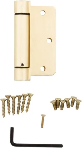 Vista 2 de NationalHardware N185-199 V521 Bisagra de resorte de embutir ajustable de latón comercial de 3-1/2 pulgadas