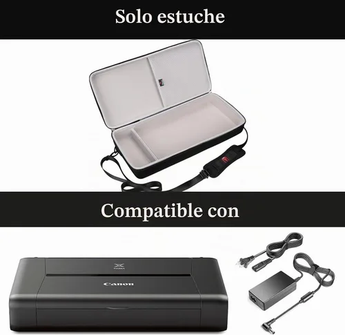 Vista 7 de Mchoi - Funda rígida para impresora móvil inalámbrica Canon PIXMA TR160 / TR150 / iP110 con batería, correa acolchada para el hombro, bolsillo