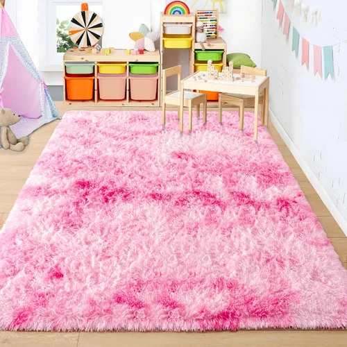 Vista 67 de Foxmas Alfombras de Área Suaves y Esponjosas para Dormitorio, Habitación de los Niños, Alfombra de Guardería de Felpa Peluda, Alfombras Peludas