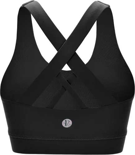 Vista 6 de RUNNING GIRL Sports Bra for Women, Criss-Cross Back Padded Strappy Sports Bras Medium Support Yoga Bra with Removable Cups