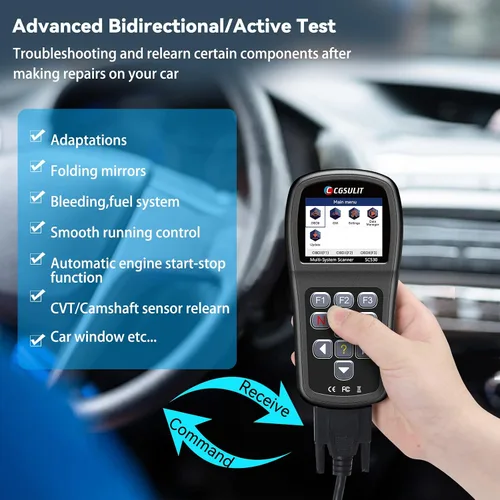 Vista 5 de Escáner OBD2 Lector de Códigos para Chevy/GMC Herramienta de Diagnóstico de Sistema Completo, Caja de Transferencia ABS SRS EPB CKP Reinicio