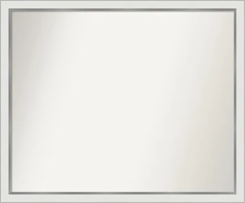 Vista 219 de Amanti Art Espejo personalizado, espejo de baño estrecho Alexandria White Wash, espejo de pared o espejo de tocador de baño sobre el fregadero