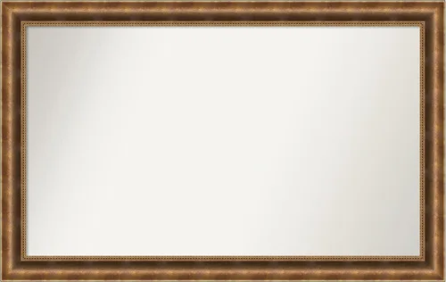 Vista 50 de Amanti Art Espejo de pared personalizado no biselado (25 x 25 pulgadas), marco de bronce acentuado, varios tamaños personalizados, espejo de baño