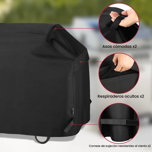 Vista 4 de Unicook Cubierta de parrilla de gas impermeable resistente al agua, cubierta de barbacoa de 65 pulgadas, material especial resistente a