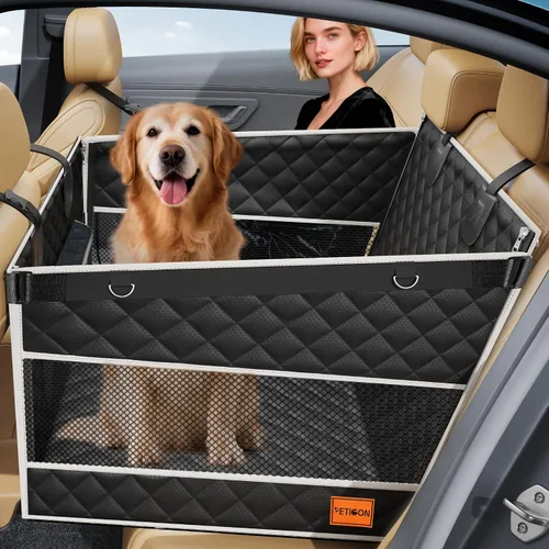 Vista 9 de PETICON Asiento de coche para perro grande XL, extensor de asiento trasero