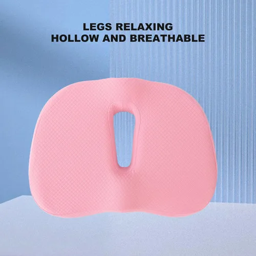 Vista 6 de Almohada elástica suave con forma de dona, cojín ortopédico para silla de oficina, cojín de espuma viscoelástica para silla de ruedas con diseño