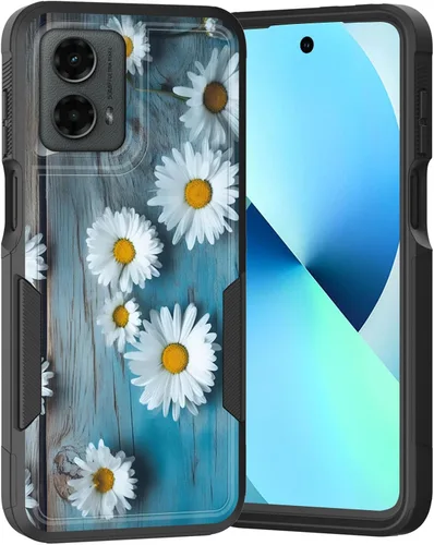 Vista 78 de para Moto G Play 4G 2024, funda de dos capas híbrida resistente y a prueba de golpes, PC duro + silicona suave protectora para Motorola Moto G Play