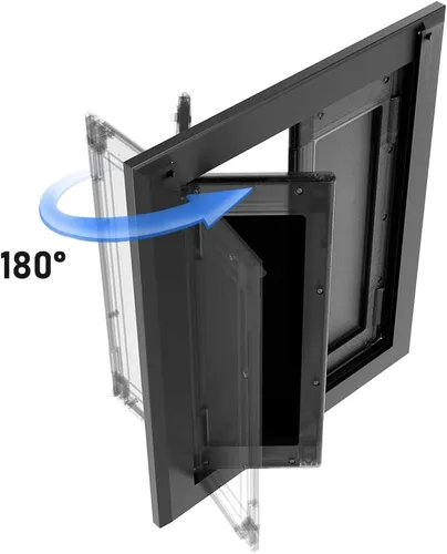 Vista 4 de 【PATAPLUS】 Puerta grande de aluminio para perros estilo francés, solapas magnéticas dobles resistentes, con túnel telescópico de aluminio, puerta