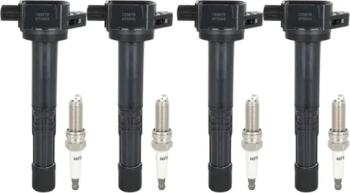 Vista 2 de Ignition Coil Pack and Spark Plug Compatible for Honda for CR-V 2.4L/L4