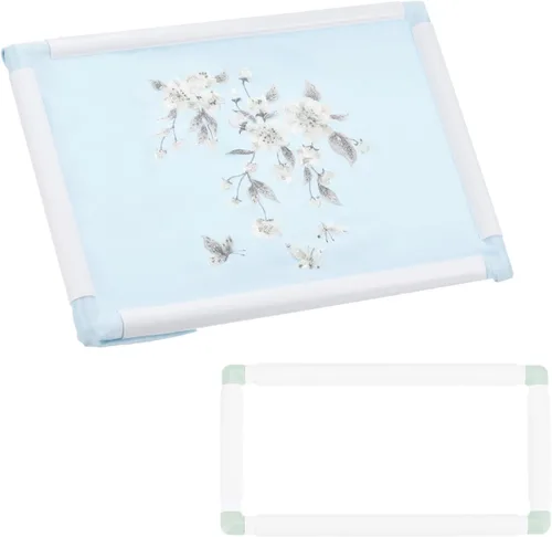 Vista 9 de PATIKIL Aros de bordado, marco universal de aro para bordar, reutilizable, cuadrado, rectangular, de plástico, para manualidades, costura