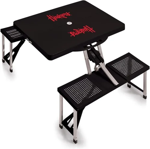 Vista 49 de PICNIC TIME NCAA North Carolina Tar Heels Folding Picnic Table - Camping Table - Outdoor Table with Umbrella Hole