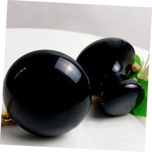 Vista 9 de ABOOFAN Herramienta de masaje de hongos de obsidiana Gua Sha Stone Masajeador Facial Face Stone Gua