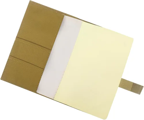 Vista 8 de KOSIBATE OCP Funda Táctica Militar para Cuaderno - 5.5"x8" Funda para Libro de Registro del Ejército (Tostado, Solo Cubierta)