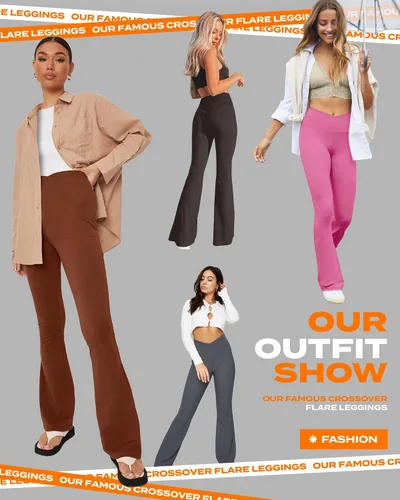 Vista 105 de TNNZEET Leggings acampanados negros para mujer, pantalones de yoga cruzados con bolsillos, corte de bota, leggings acampanados