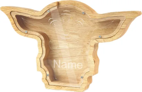 Vista 9 de Banco de monedas personalizado para niños, alcancía de madera personalizada con nombre grabado, caja de dinero de madera, regalo de cumpleaños