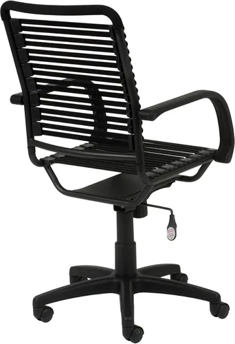 Vista 5 de Euro Style Bungie Silla de oficina plana con respaldo alto Inclinación de dos cerraduras con giro de 360° Altura ajustable Adecuado para Rojo