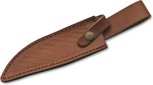 Vista 3 de SZCO Supplies Cuchillo de caza estilo hoja Bowie con mango de hueso/madera de 11.25 pulgadas con funda de cuero, multicolor