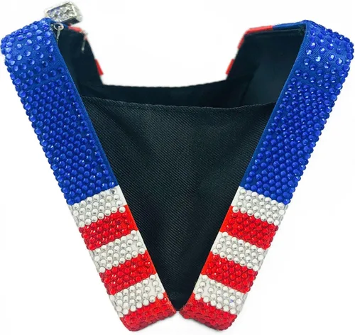 Vista 7 de Boutique De FGG The American National Flag Crystal Clutch Purse for Women Evening Bags Party Chain Shoulder Handbags,Mini