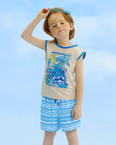 Vista 32 de maamgic Traje de baño para niños con forro de compresión elástico para niño