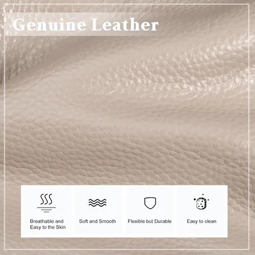 Vista 7 de befen Bolsos cruzados de cuero genuino para mujer, bolsillos medianos para mujer, bolsos de hombro con múltiples bolsillos con cremallera