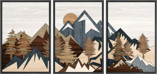 Vista 84 de SIGNWIN Lienzo enmarcado para pared, juego de arte de collage de hojas transparentes en blanco y negro, ilustraciones de naturaleza silvestre, arte