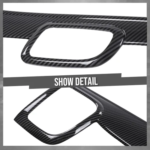 Vista 6 de G-PLUS Moldura de panel de salpicadero compatible con Jeep Grand Cherokee 2011-2021, 7 piezas de moldura de panel de consola central y moldura