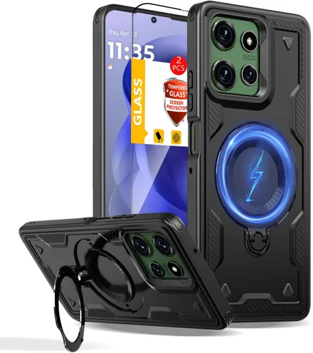 Vista 75 de Funda magnética para Google Pixel 9A compatible con cargador inalámbrico MagSafe, para Pixel 9A, funda de teléfono integrada de 360 °, con 2