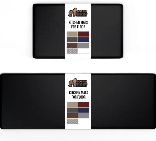 Vista 15 de Gorilla Grip - Tapete antifatiga acolchado para cocina, escritorio, ergonómico, superficie rugosa resistente a los rayones y al agua, para comodidad