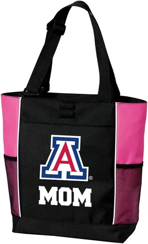 Vista 4 de Broad Bay Official Arizona Wildcats Zippered Tote Bag University Logo, 600D Polyester Canvas, Adjustable Web Handles, Front Pocket, Side Mesh