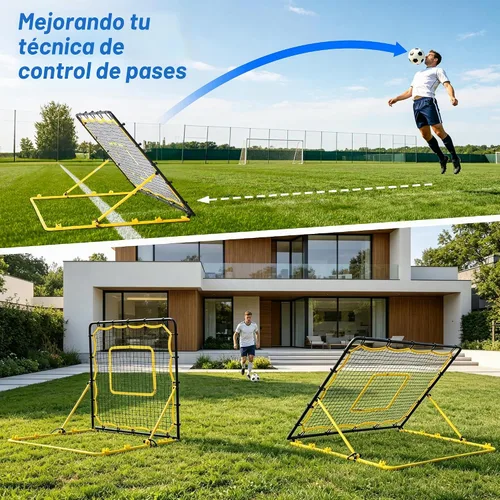 Vista 9 de 4-Angle Soccer Rebounder Net Portable Goal Rebound