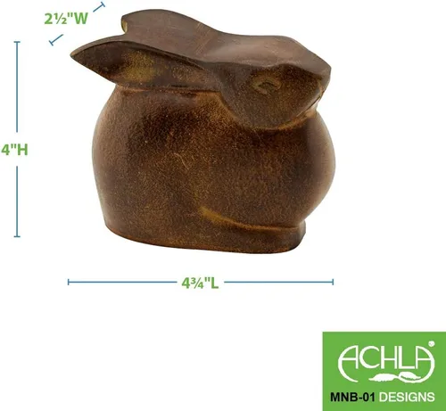 Vista 3 de Achla Designs - Estatua de conejo lunar para jardín, pequeña