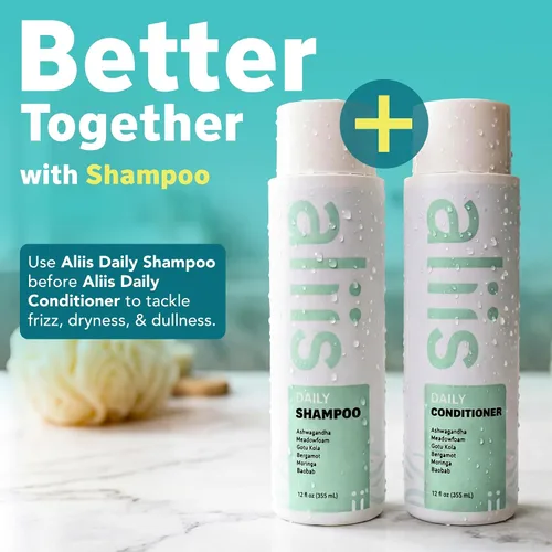 Vista 9 de ALIIS Acondicionador diario – Acondicionador hidratante ligero para desenredar, suavidad y cabello manejable – Sin sulfatos, seguro