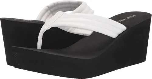 Vista 7 de NINE WEST Sandalias de cuña Spins para mujer, Blanco