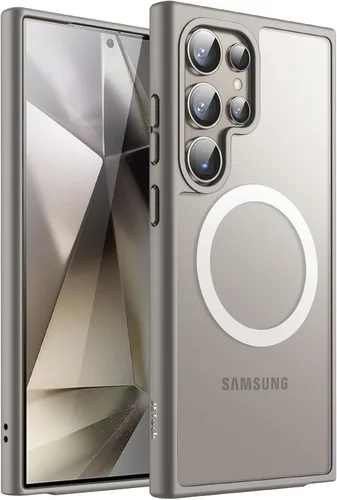 Vista 9 de JETech Estuche magnético para Samsung Galaxy S24 5G, compatible con MagSafe, funda protectora para teléfono con parte trasera translúcida y mate a
