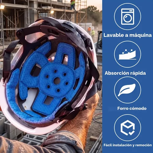 Vista 6 de Forro de absorción de sudor para casco de seguridad Milwau-kee Bolt