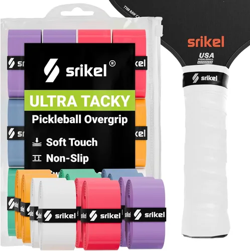 Vista 12 de Overgrip de paleta de pickleball – Cinta de agarre de pickleball ultra adherente, absorbente y antideslizante, suave al tacto y duradera