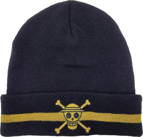 Vista 2 de Ripple Junction Gorro de paja de una pieza de anime con diseño de calavera, gorro de punto