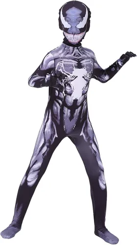 Vista 5 de Guanfeng Disfraz de superhéroe para niños, disfraz de cosplay de Halloween
