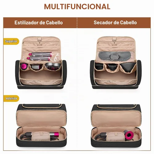Vista 3 de Yarwo Nueva funda de viaje compatible con Airwrap i.d.Multi-styler completa Negro