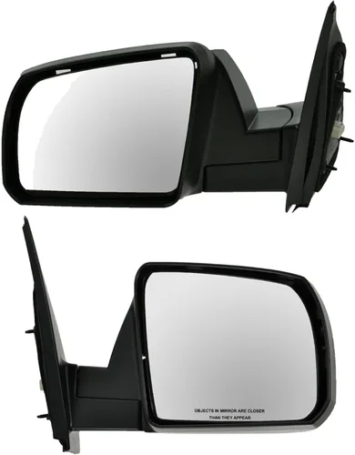Vista 221 de TRQ Conjunto de 2 piezas de espejo lateral para conductor y pasajero, ajuste eléctrico, sin calefacción, sin memoria, color negro, compatible