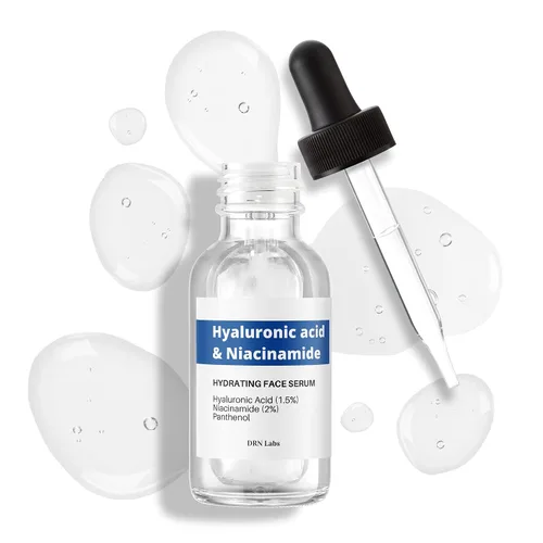 Vista 5 de Ácido hialurónico y suero de niacinamida – Hidratación profunda e iluminador para la cara – Antienvejecimiento, reducción de arrugas, minimizador